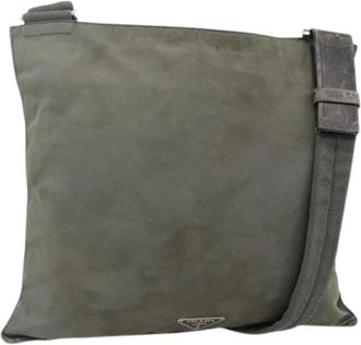 Prada Pre-owned Cross Body Bags, female, Gray, Size: ONE SIZE Pre-owned Vintage Shoulder Bag