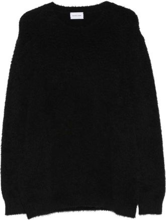Scaglione Truien & Vesten, Heren, Zwart, XL, Katoen, Boucl&eacute; Gebreide Trui