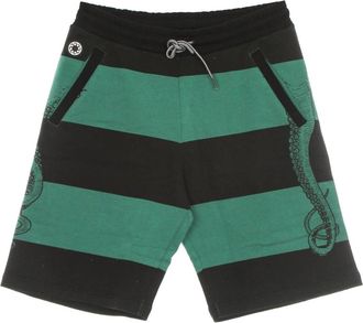 Octopus Tracksuit Sweatshorts - Heren - Korte Broeken - Groen - L - Katoen - Korte Broeken