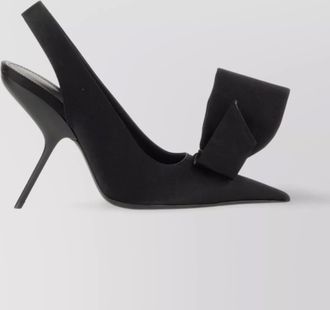 Ferragamo silk asymmetric bow sandals