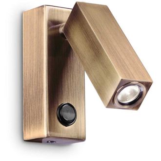 Ideal Lux Lampada Da Parete 1 Luce Page Ap Square Brunito