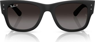 Ray-Ban Mega Wayfarer Liteforce 50mm Polarized Square Sunglasses in Sand Black at Nordstrom