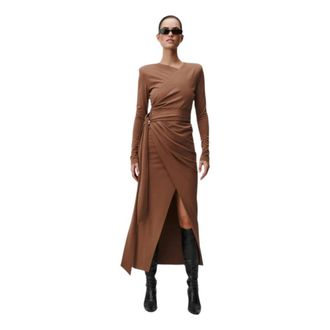 Undress Code Audrey Dress - Dames - Wikkelkleedje - Bruin - S - Kleedjes