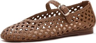 Marc Fisher Evonna Womens Dress Flat Shoes Medium Natural Leather : 9.5 M