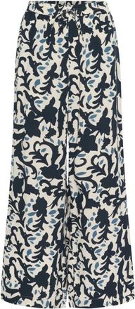 Part Two Midnight Navy Ornament Wijde Broek - Dames - Wijde Broeken - Veelkleurig - M - Broeken
