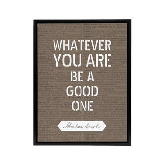Artery8 Dictionary Page Quote Abraham Lincoln Framed Canvas Wall Art Print in Brown | Size: W24 x H32