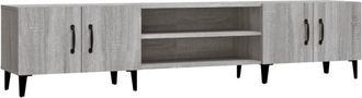 vidaXL TV Cabinet Grey Sonoma 180x31.5x40 cm Engineered Wood vidaXL
