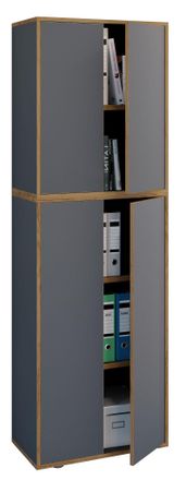 VCM Vcm - Gabinete De Oficina De Madera Carpeta Gabinete De Archivo Muebles De Oficina Gabinete Salia 5 Veces De Ancho 60 Cm Puertas Giratorias (antracita