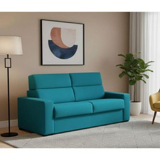 Dmora Sof&aacute; Fijo 2 Plazas Vala, Sof&aacute; Lineal Para Sal&oacute;n, Acolchado, Desenfundable, Calidad 100% Made In Italy, 180x95 H100 Cm, Azul Claro - Dmora