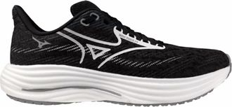 Mizuno Womens Wave Rider 29 Running Shoes In Black Sand White