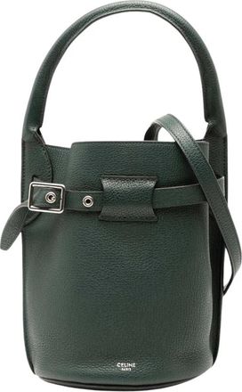 Celine Pre-owned Leren Bucket Bag - Dames - Vintage Tas - Groen - ONE Size - Leer - Vintage