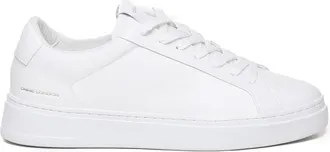 Crime London Sneakers, male, White, Size: 11 US White Leather Sneakers with Logo Label