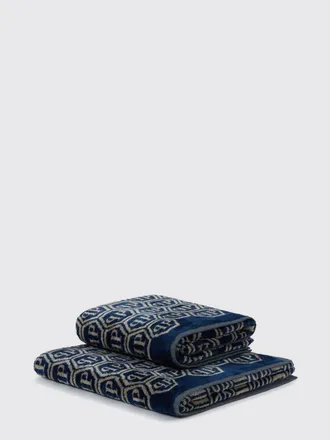 Philipp Plein Set 2 asciugamani in spugna di cotone con logo Hexagon jacquard