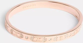 Coach Signature Pavé Hinged Bangle