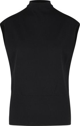 Jonathan Simkhai Juli Black Viscose Blend Top