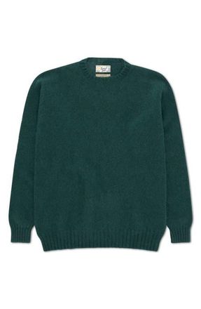 Fortela Shetland Crew Neck Sweater in Forest Green at Nordstrom, Size 44