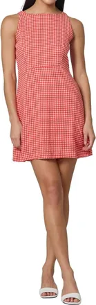 Lusana Carol Mini Dress In Gingham Corsa