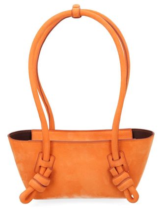 Hereu Mini Fleca Orange Calf Leather Shoulder Bag