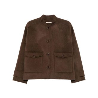 Sessun Jassen, Dames, Bruin, XS, Wol, Yalespring Jacket