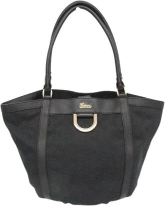 Gucci Pre-owned Canvas Tote Bag - Dames - Vintage Shopper - Zwart - ONE Size - Vintage