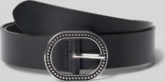 s.Oliver Red Label Gürtel aus echtem Leder mit dekorativer Schließe in Black, Größe 80