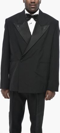Givenchy Blazer Doppiopetto Oversized con Rever in Satin Givenchy