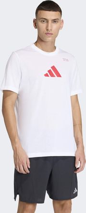 adidas T-Shirt ADIDAS PERFORMANCE CLIMACOOL CATEGORY TRAINING GRAPHIC, Herren, Gr. XXL, wei&szlig;, pure ruby, Obermaterial: 65% Polyester, 35% Baumwolle, Shirts T