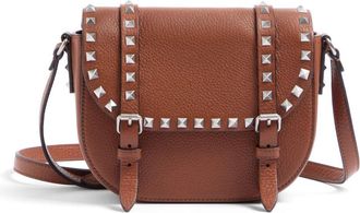 Valentino Garavani Borsa a tracolla Rockstud piccola - Marrone