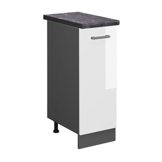 Vicco Armario De Farmacia R-line, Blanco Alto Brillo, 30 Cm, Et Antracita