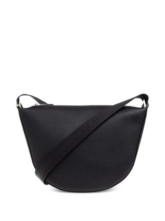 Fendi curved leather tote bag - Nero