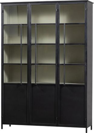 De Eekhoorn Grosser Design Vitrinenschrank Exhibito 3-türig, Schwarz