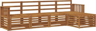 vidaXL Conjunto De Sof&aacute;s De Exterior 5 Uds. Natural Vidaxl