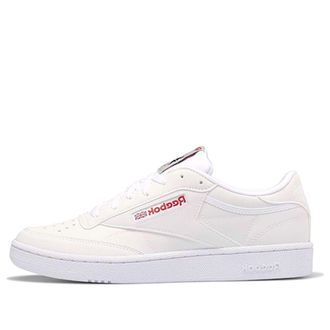 Reebok Classic Club 85 White Skate Shoes White Red DV7240