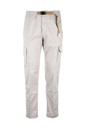 White Sand White Sand Beige Cotton Tencel Silk Stretch Trousers