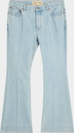 Valentino Garavani Men & apos;s Light-Wash Denim Bootcut Jeans