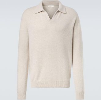 The Row Leach cashmere polo sweater