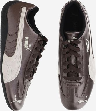 Puma Unisex Sneakers Speedcat Metallic Brown Fabric And Rubber Trainers
