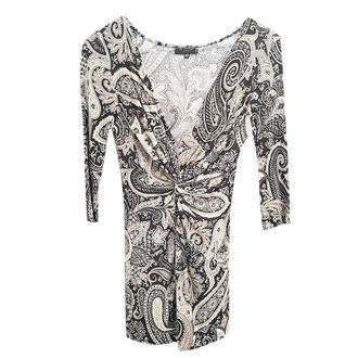 Etro paisley-print ruched-waist dress Size XS