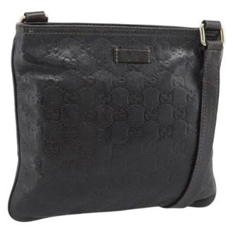 Gucci Vintage, unisex, Bruin, ONE Size, Leer, Pre-owned Vintage Shoulder Bag