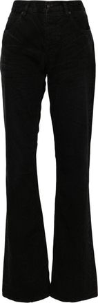 Balenciaga logo-patch jeans - women - Cotton/Cotton - 28 - Black