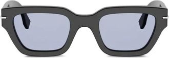 Fendi Fe 40191I 01V Zonnebrillen - Heren - Zonnebrillen - Zwart - 50 MM - Accessoires