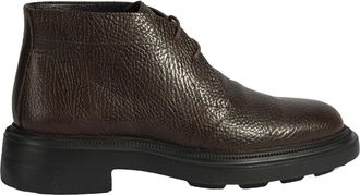 Desa Mens Leather Boots - Lace-Up, Round Toe, Flat Sole, Breathable, All-Weather Comfort, Ideal for Cool Weather - Made in T&uuml;rkiye | Brown - 42