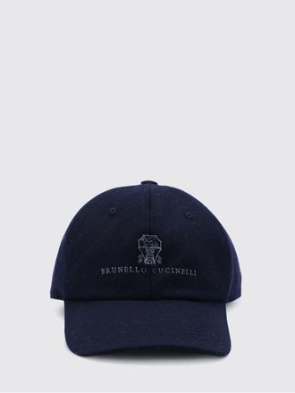 Brunello Cucinelli Cappello in lana con logo ricamato