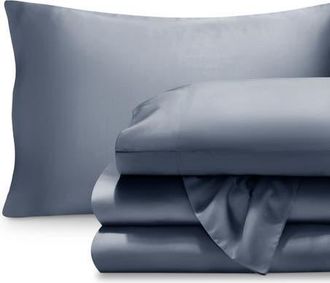 Bare Home TENCEL Lyocell Sheet Set in Indigo at Nordstrom, Size Queen