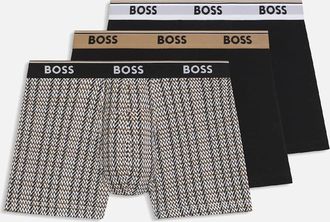 HUGO BOSS Mens 3 Pack of Power Design Boxer Briefs - Multi - Size: 37/36/32