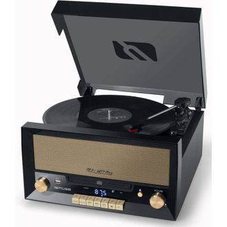 Muse giradischi vinile/cd/usb stereo a 3 velocit&agrave; 33/45/78 giri/min - mt110b