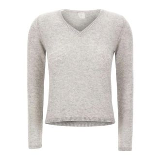 Eleventy Jersey con cuello de pico - Knitwear - Mujer - Gris - L