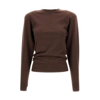 Stella McCartney Cashmere Knitwear, female, Brown, S, Cashmere and Wool Jumper