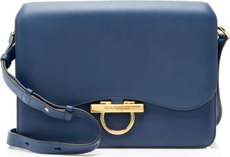 Ferragamo Leather Joanne Large Shoulder Bag