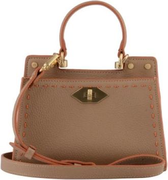 Pourchet Trianon Bicolore - Dames - Handtassen - Beige - ONE Size - Leer - Tassen
